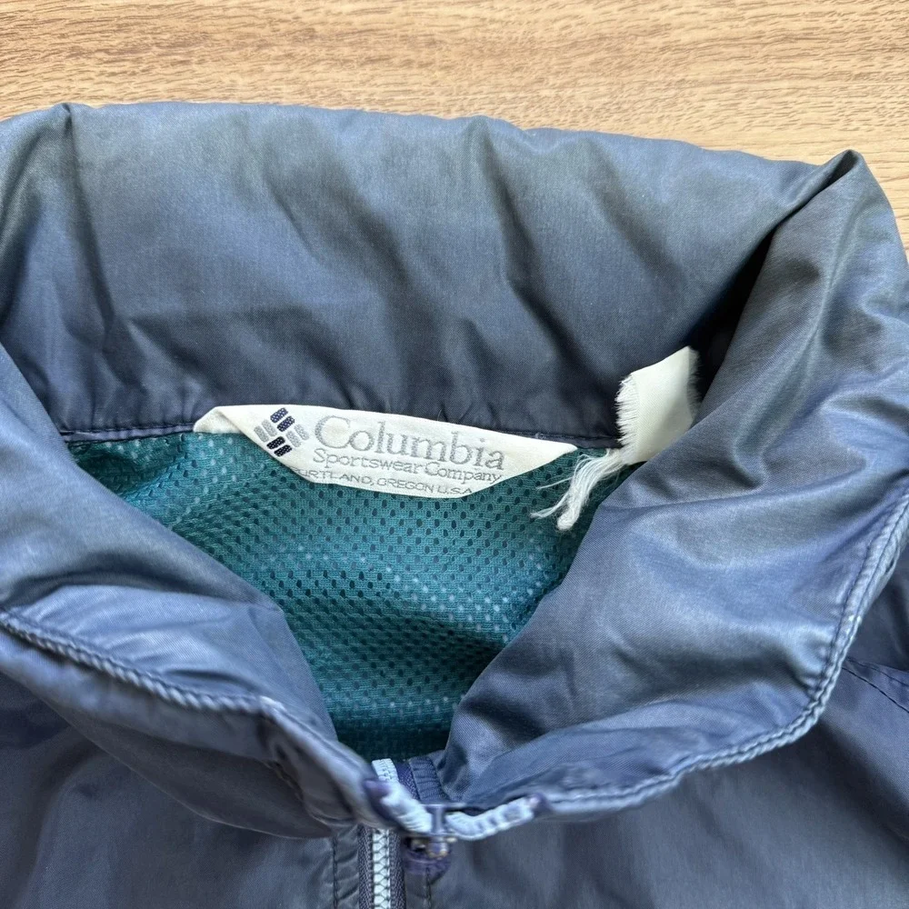 Vintage‎ Columbia Navy Blue Windbreaker Size Large